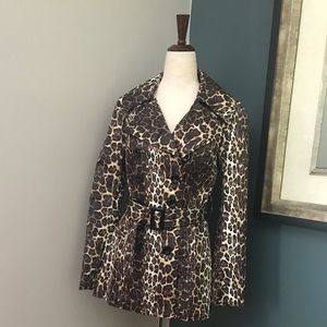 New York and Company Leopard Print Trench Size XX